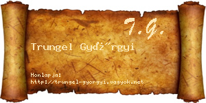Trungel Györgyi névjegykártya